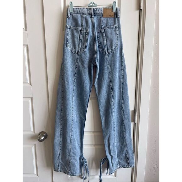 rag & bone Cotton Spliced High Rise Barrel Jeans in Alisha - Picture 5 of 7